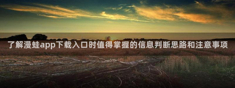漫画岛漫画更新：了解漫蛙app下载入口时值得掌握的信息判断思路和注意事项